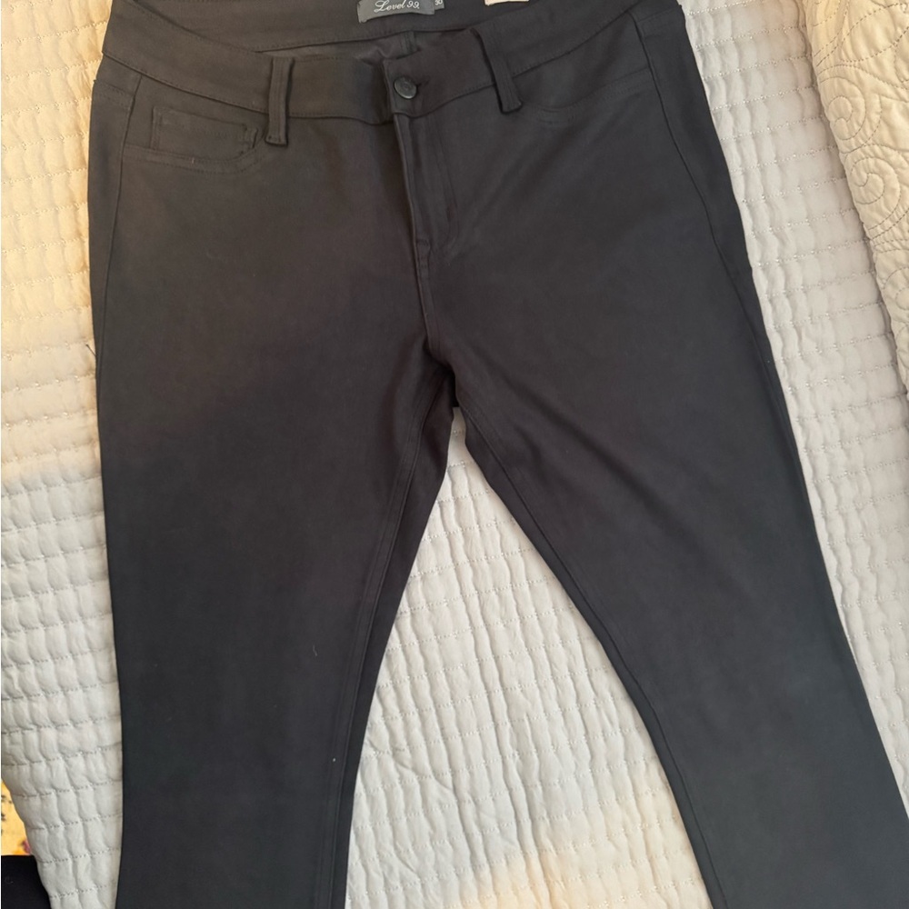 Level 99 Black Suede Jeans Size 30 - Picture 2 of 9